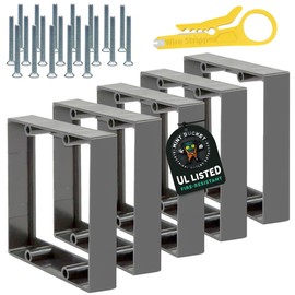 Mint Bucket Brands 3/4" Double Gang Receptacle Outlet Box Extender - UL Listed - Electrical Outlet Extender for Electrical Box and Electrical Outlet Switches (Black/Gray) (Pack of 5)