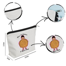 WZJHCL Gene Belcher Makeup Pouch Bob's Cosmetic Kit Bag Cartoon Storage Pouch Bag Is It Obvious I Don't Care (Gene Hamburger)