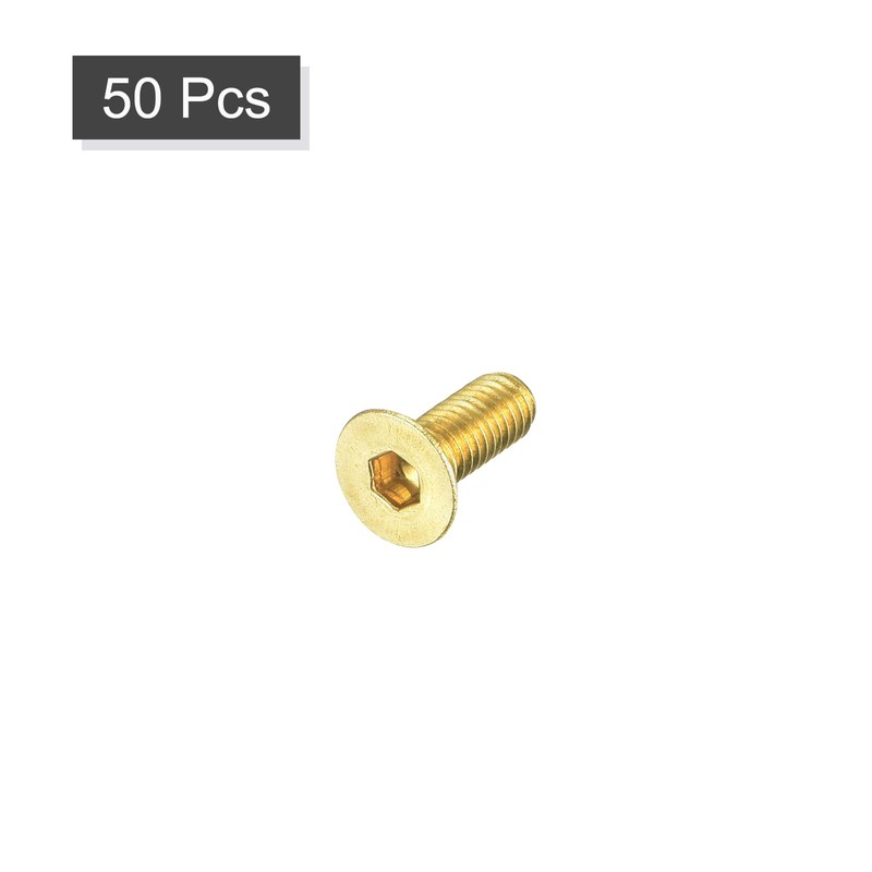 sourcing map Flat Head Screws M3 0.5 x 8 mm