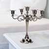 Metal Candelabra Black 5 Arms Elegant Colorfast Stable Wide Base