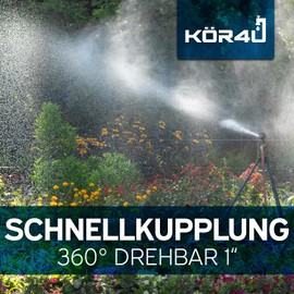 kör4u Brass Quick Coupling 1 Inch with Grommet 360 Degree Rotation