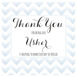 Claire Giles Quill "Thank You for Being Our Usher" Wedding Card