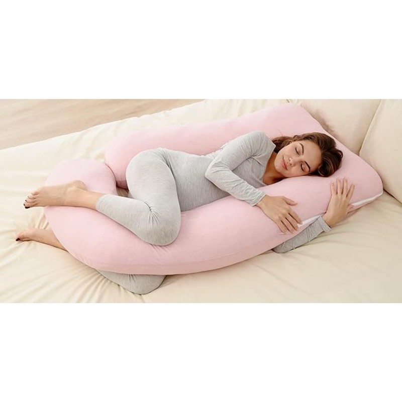 Luxury 12ft J-Shaped Improved Maternity and Full Body Support Pillow.