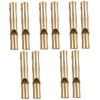 Sosoport 5sets Loud Brass Survival Whistle Pendant Essential Outdoor Accessory