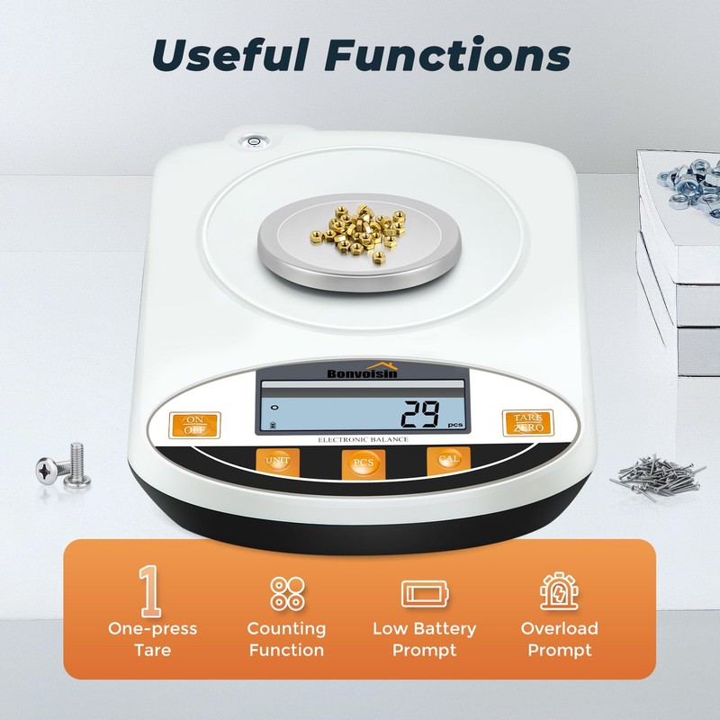 Bonvoisin Analytical Balance 500 Gram x 0.001g High Precision Lab