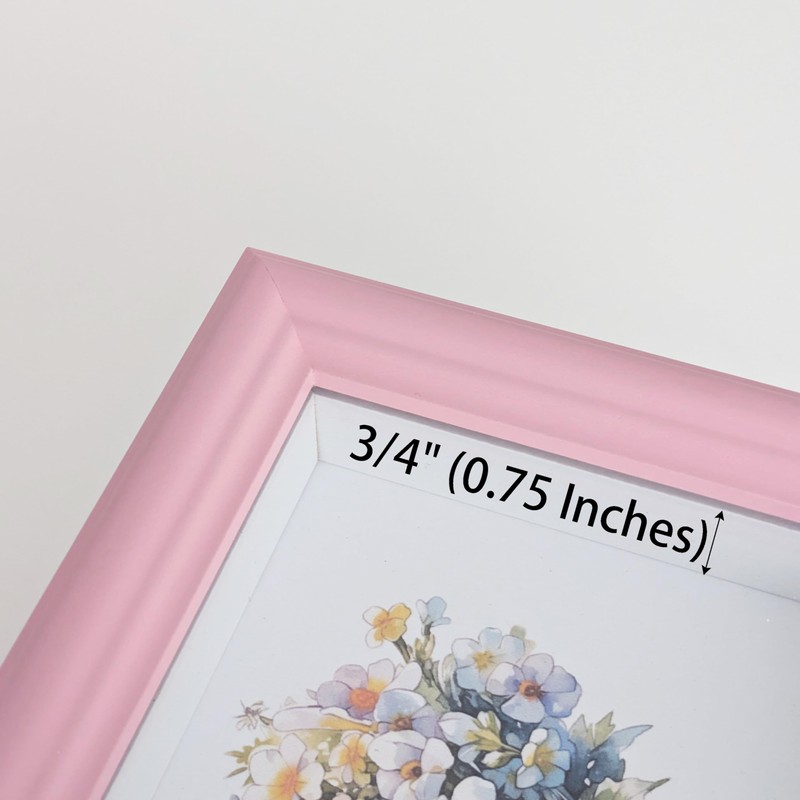 PLUSCHEN 5X5 Pink Picture Frame Resin Shadow Box Photo Frame