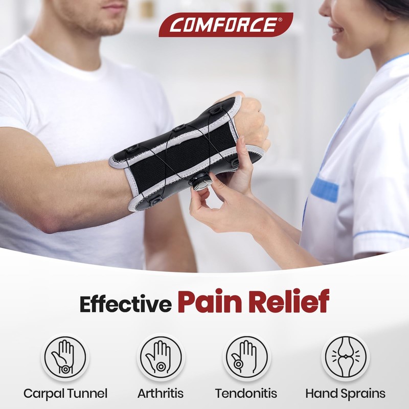 COMFORCE Adjustable Knob Wrist Brace - Stabilizes & Supports for
