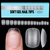 TOMICCA Ultra Short Round Sanded Nail Tip, 15 Sizes, Clear