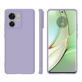 QWYJ for Moto Edge 40 Funda Protectora de TPU Suave Ultrafina Matte Minimalista para Moto Edge 40 Case Liso (Morado)