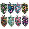 Levemolo 8pcs Tropical Pet Bandana Triangle Scarf for Dogs Comfortable