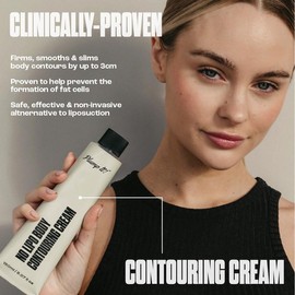 Plump It! No Lipo Body Contouring Kit - 150ml Cream & 150ml Exfoliant with Free Gua-sha for Reducing Appearance of Cellulite and Smoother Comfort