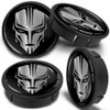 SkinoEu 4 x 60 mm Universal Black Skull Alloy Rims