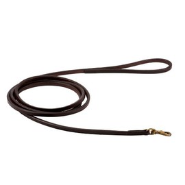 Alvalley Snap Dog Leash - Handmade Leather Dog Leash - Smooth and Soft to Hold - Solid Brass Snap Hardware - Easy to Use - Suitable for Training, Walking, & Showing (Brown, 6ft Long, 6.5 mm Thick)