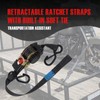 MOTO4U Auto Retractable Ratchet Straps 2-Pack | 1” x 10ft