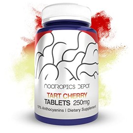 Nootropics Depot Tart Cherry Extract Tablets | 250mg | 120 Count | 10% Anthocyanins | Supports Balanced Oxidation & Inflammation Levels | Promotes Physical Strength & Energy