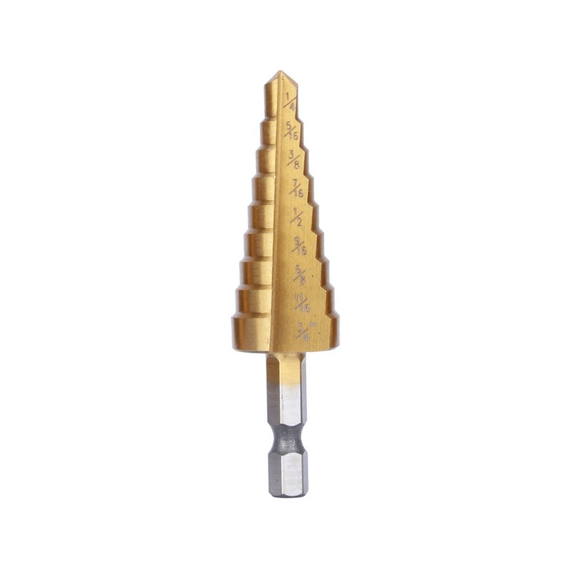 3 Pcs Small HSS Step Ti Cone Drill Hole Cutter
