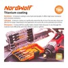NordWolf 13-Piece HSS Titanium Hex Shank Spiral Flute Step Drill,
