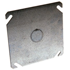 Raco 8753 4" Square Steel Cover with 1/2" Knockout Seal