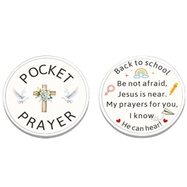 Back to School Supplies First Day of Kindergarten for Kids Girls Boys School Gifts Pocket Hug Christian Prayer Inspirational Gifts for Daughter Son Back to School Gift from Mom Dad Stuff for Teen