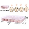 Sooyee 2 Pack Covered Egg Holders for Refrigerator,Clear 2X24 Deviled