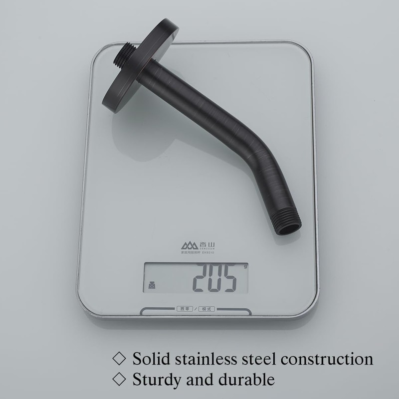 Shower Arm with Flange Oil Rubbed Bronze 6 Inches Wall