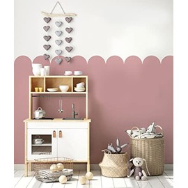 Scallop Wall Pattern Stencil, Nursery Border Painting Stencil, Reusable, Home Decor (Size M - 7.5X60CM)