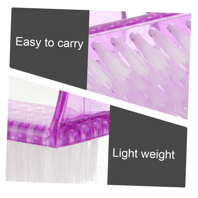 Beavorty 6pcs Nail Scrub Brush Comfortable Handle Cleaning Brushes for