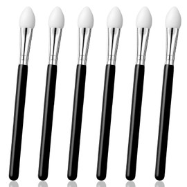 6 PCS Silicone Eyeshadow and Lip Mask Makeup Brushes, Silica Gel Makeup Eyebrow Lipstick Brushes Silicone Eyeshadow Brush, Lips Mask Makeups Brush for Liquid Eye Shadow Applying Cream Lip Colors