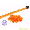 Bescon 28pcs Translucent Orange Mini Polyhedral Dice Set in Tube,