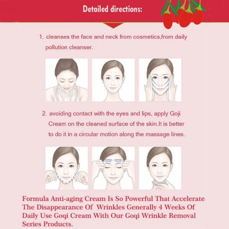 Crema Facial De Bayas De Goji, Crema Antioxidante Que Mejora