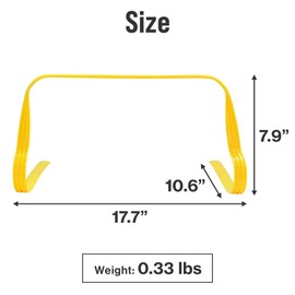 Japard Ultra Durable Agility Hurdles for Athletes of All Skill Levels, 6pcs of 7.8 inch Tall Hurdles, Bright Yellow Color, Made of Durable, Composite Materials, Easy to Set up & Transport