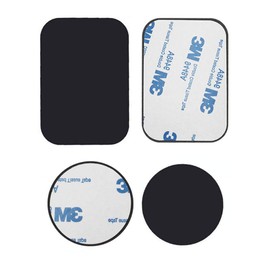 Samcos Steel Plate Car Holder Magnet Adsorption 4 Pieces for Smartphones and Magnets, Metal Plate Replacement Metal Plate with Back Tape