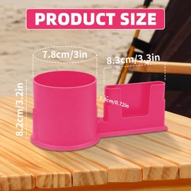 2 in 1 Paddle Board Cup Holder,Stand up Paddleboard Cup Holder,Paddle Board Accessories for Storing Mobile Phones, Water Cups, Fishing Tools (Pink)