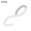 sourcing map 6pcs S Hooks 3.5" Plastic Hanging S Shaped