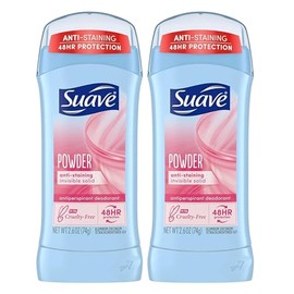 Suave Deodorant 2.6 Ounce 24Hr Powder Invisible Solid (76ml) (2 Pack)