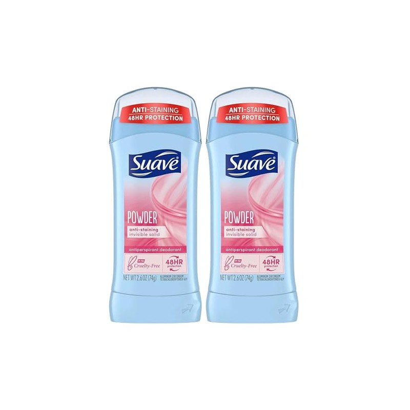 Suave Deodorant 2.6 Ounce 24Hr Powder Invisible Solid (76ml) (2