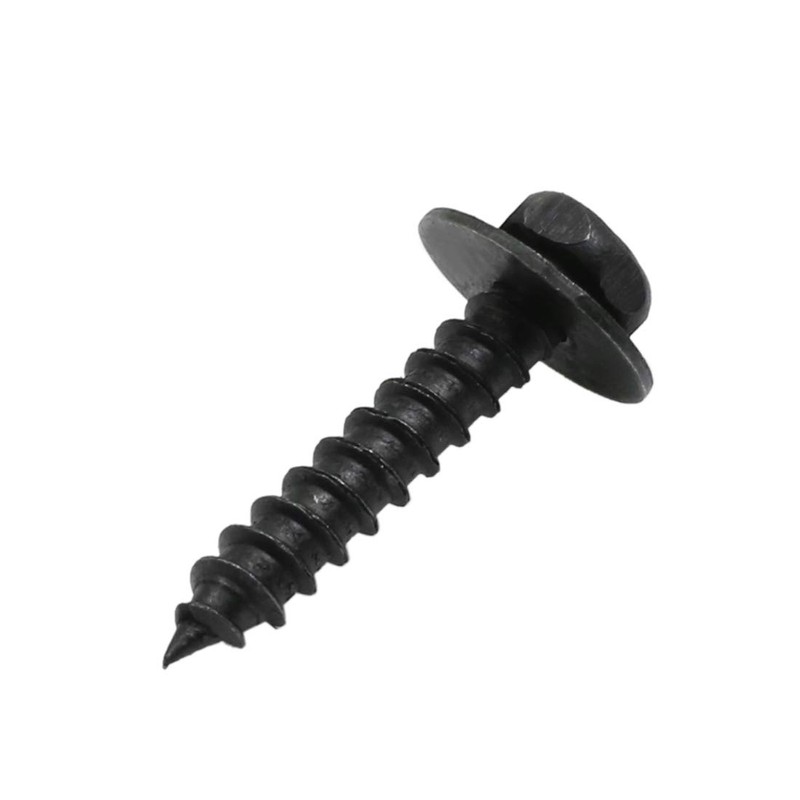 X AUTOHAUX 8pcs 6 x 35mm Stainless Steel Black Screw
