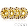 4 Pcs Turbo Row Diamond Grinding Cup Wheel, Concrete Turbo