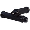MotorToGo Motorcycle CNC Black 7/8" Handlebar Hand Grips Gel Compatible