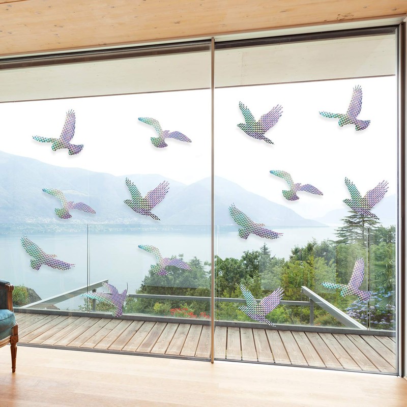 Anti-Collision Alert Stickers Alert Bird Window Clings Prevent People and