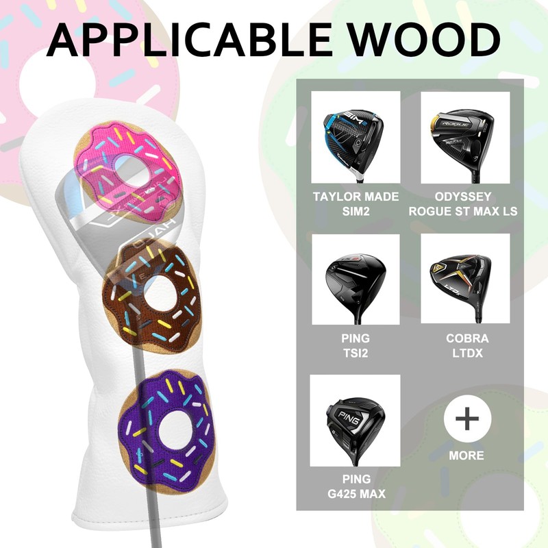 Golf Club Head Covers - Golf Driver Headcover/ 3 Wood
