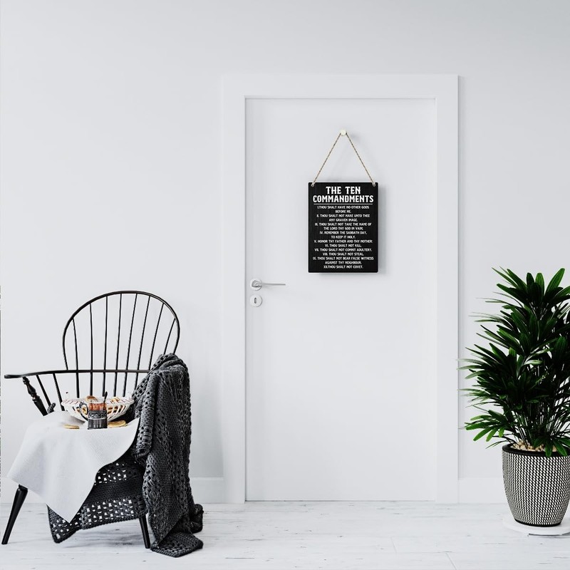 Bellowdeer Inspirational Bible Verses Ten Commandments Wall Decor Christian 10