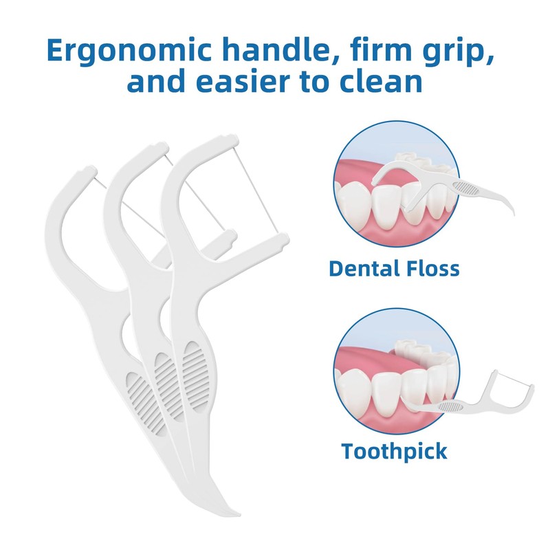 VINSULLA Professional Clean Flossers, Toothpick, Extra Strong Floss Picks, 150