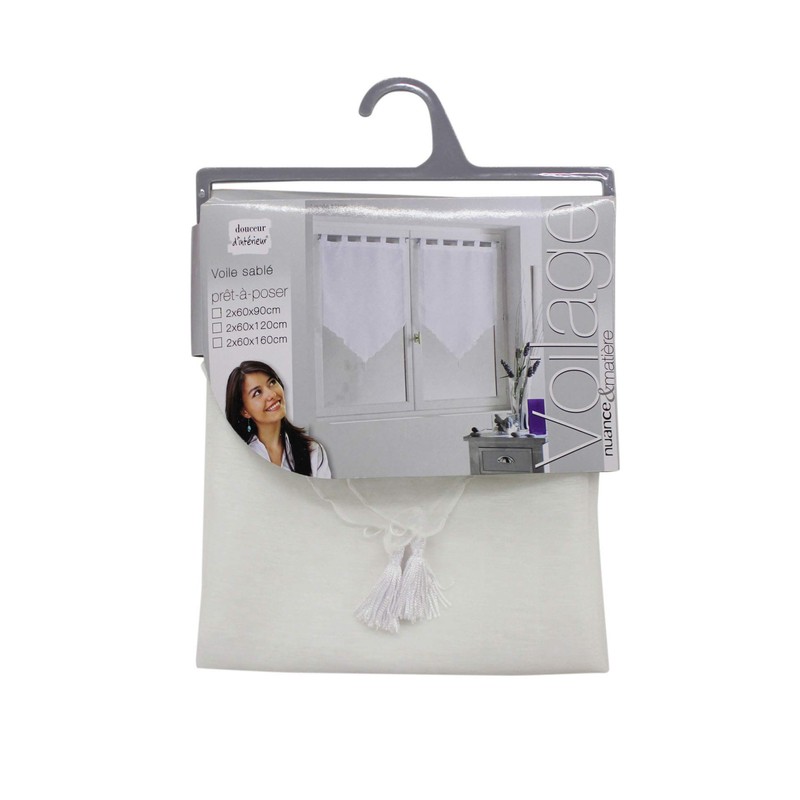 Douceur d'Intérieur Lissea 162231 Eyelet Curtain, Polyester Voile, 240 x