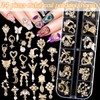 editTime Charms Metal Alloy 3D Luxury Gold Nail Diamonds Rhinestone