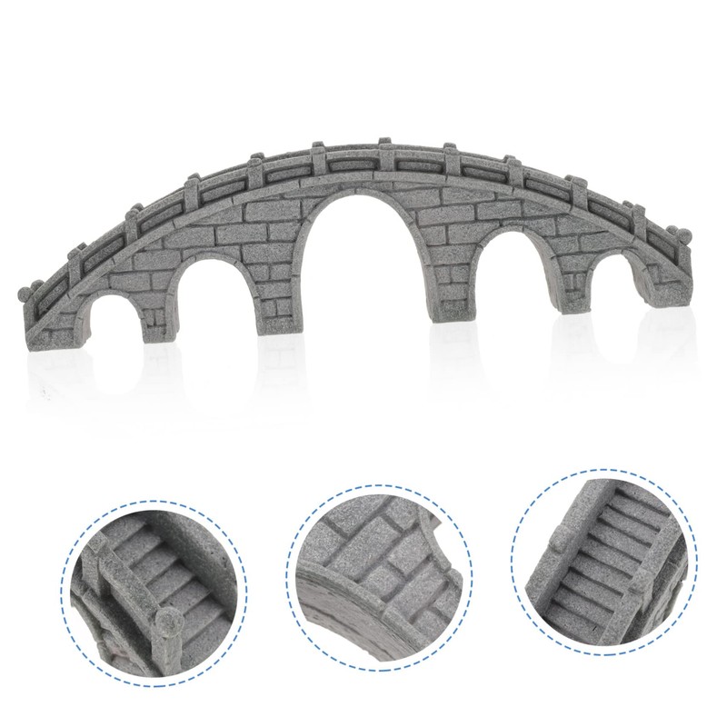 Sosoport Stone Bridge Ornament for Fish Tanks Aquarium Decor Landscape