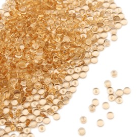 PMLAND Acrylic Flat Marbles, Pebbles, Beads 3500+ Pcs 6 mm in Diameter for Vase Fillers, Brush Holder, Party Table Scatter, Wedding, Decoration, Crafts - Rose Gold