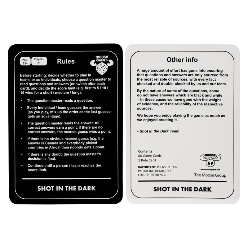 Shot In The Dark - Moose Games - The Ultimate