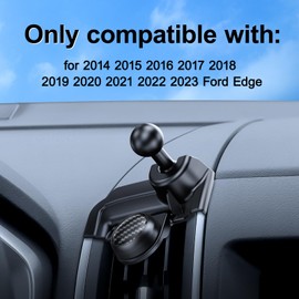 ELOHEI for Ford Edge Phone Holder with Custom Base, Car Phone Mount for 2014 2015 2016 2017 2018 2019 2020 2021 2022 2023 Ford Edge Car Accessories (HE05)