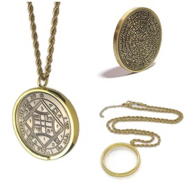 Fourth Pentacle of Venus + 72 names of God + 1FitAll King Solomon Coin bezel kabbalah seal talisman Necklace